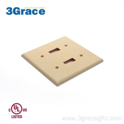 Electrical Decorative 2 Gang Switch Outlet Plate Cover,ivory